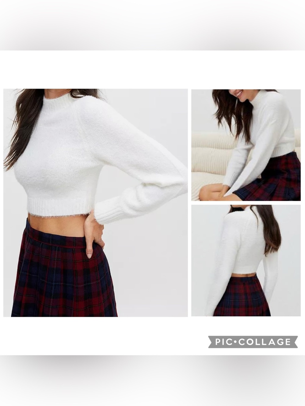 URBAN OUTFITTERS Women’s Ivory CLEO Mock Neck Sweater Cozy Size M. G